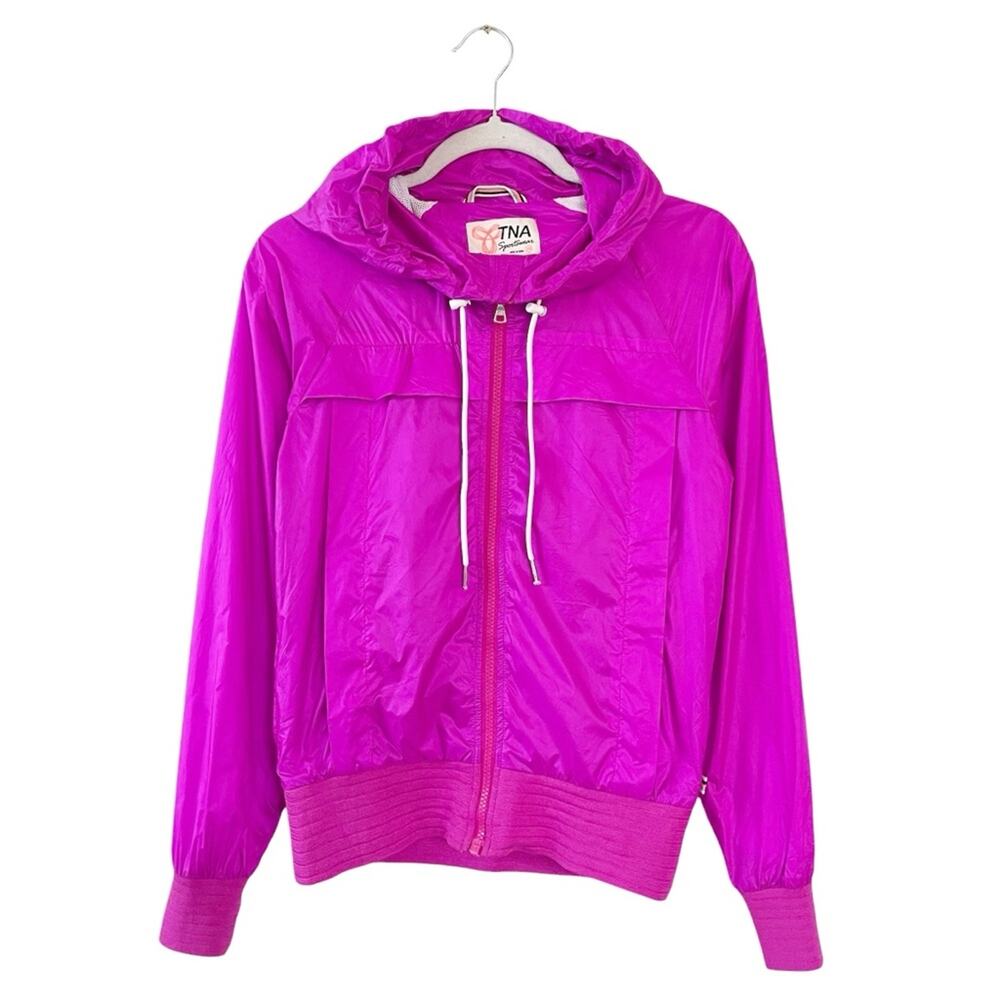 Aritzia TNA Fuscia Windbreaker Jacket Size XS EUC
